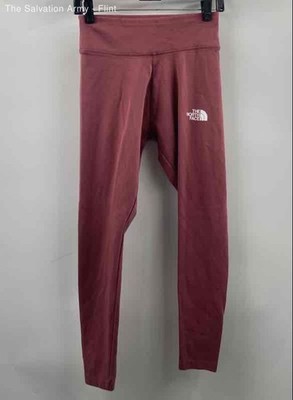 The North Face Womens Rust Pink Cotton Blend Pull On Compression Leggings Size S