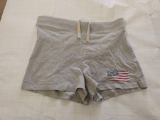 Women's Grey Shorts Size Medium Elastic With Very Short Drawstring.