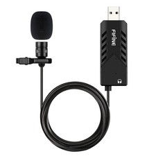 Fifine USB Lavalier Lapel Microphone, Clip-on Cardioid Condenser Computer Mic...