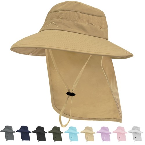 Sun Hats for Men Women, UPF50+ Protection Safari Hat,Wide Brim Fishing Hat wi...