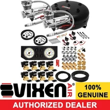 AIR SUSPENSION KIT/SYSTEM FOR TRUCK/CAR BAG/RIDE/LIFT DUAL COMPRESSOR, 4G TANK