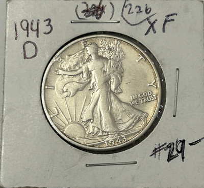 Duffy s 1943 D Choice Extra Fine++ Liberty Walking Half Dollar, DM 226 / Flat SH