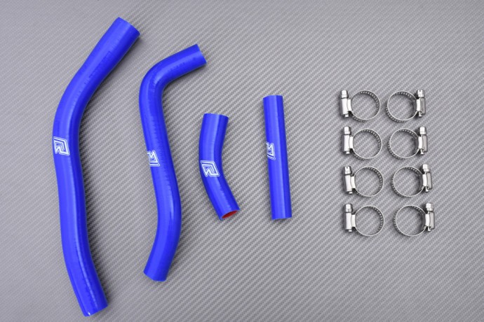 Kit tuyaux silicone radiateur bleu YAMAHA YZ450F idéal pour le motocross engagé