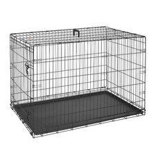 Top Paw Single Door Folding Wire Dog Crate - Leak Prof Tray 48"L x 30"W x 32"H.