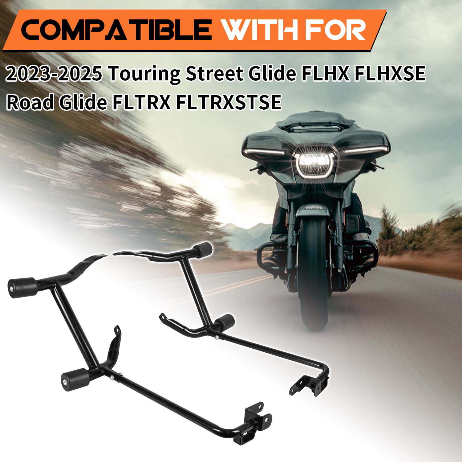 for Harley Road King Electra Glide 2023-2025 Tip-Over Saddlebag Protection Bar