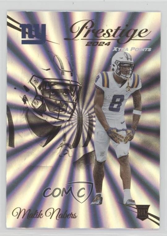 2024 Panini Prestige Rookies Xtra Points Sunburst Malik Nabers #306 2o7