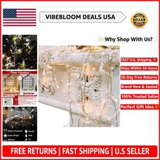 10 Ft LED Christmas Garland with Timer - Elegant Battery Operated Decor