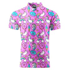 Donuts Funny Golf Shirts for Men,Crazy Novelty Golf Shirts Mens Hawaiian Shir...