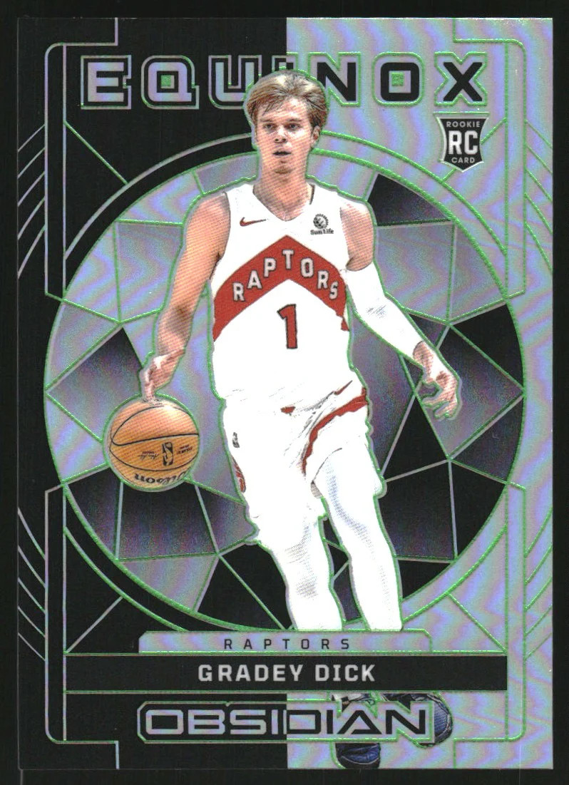 2023-24 Panini Obsidian Equinox Electric Etch Green #11 Gradey Dick RC /25