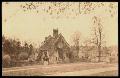 Antike East Raynham Hall Yards englisches Landhaus Sepia Postkarte