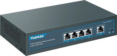 YuanLey YS2041G-P 5-Port PoE-Switch 78W, Neu, CE-zertifiziert