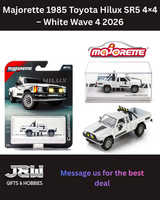 Majorette 1985 Toyota Hilux SR5 4×4   White Wave 4 2026 1/64
