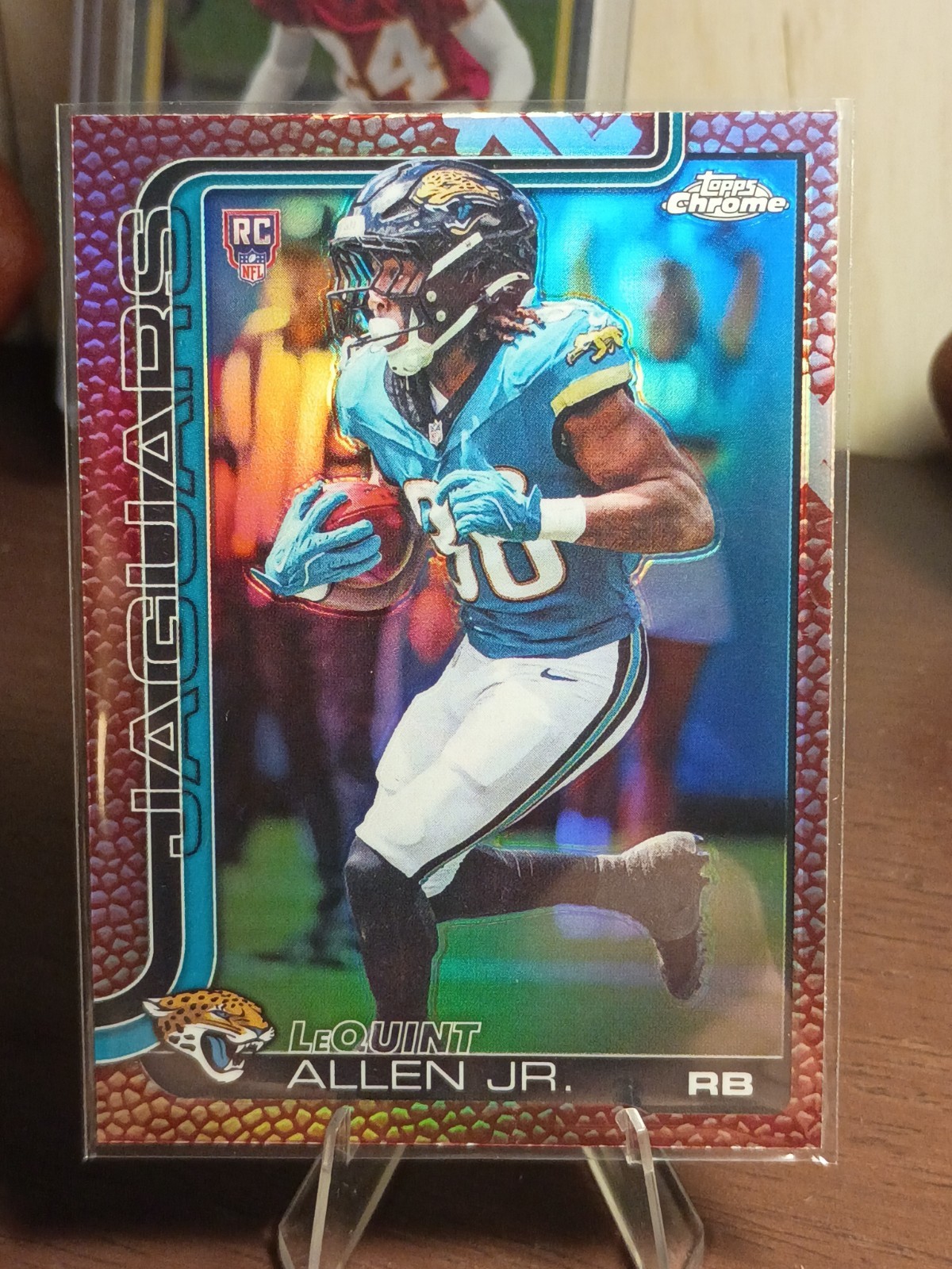 LeQuint Allen Topps Chrome #384 Red Refractor