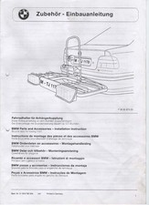 Orig. BMW Einbauanleitung, Fahrradhalter für AHK