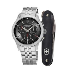 New Victorinox Swiss Army Alliance Chronograph Black Dial Men's Watch 241745.1