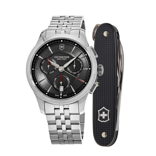 New Victorinox Swiss Army Alliance Chronograph Black Dial Men's Watch 241745.1