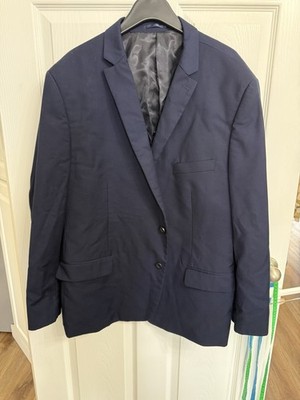 Giorgio Fiorelli Navy Blue Blazer Mens 52R Classic Sport Coat Jacket Super Fine