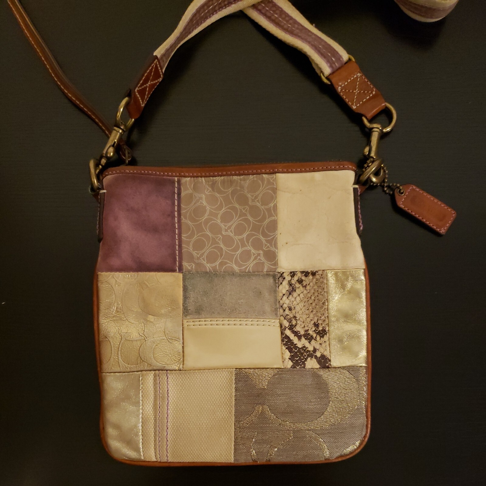 Coach Limited Patchwork Leather Suede Signature C… - image 1