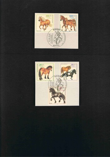 BRD-Mi. Nr. 1920-1924 " Jugend-Pferderassen " Ersttagssonderstempel, TOP Zustand