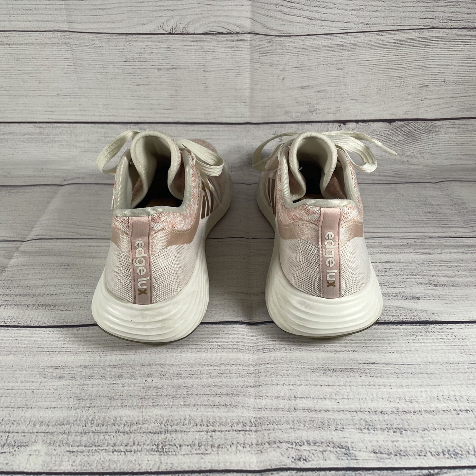 Adidas Women's Edge Lux Bounce Pink & White Running S… Gem