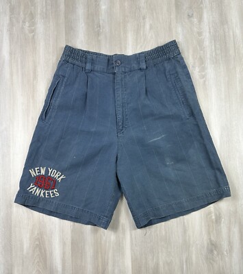 Vintage Mirage First String New York Yankees Shorts Men s Size Medium Blue