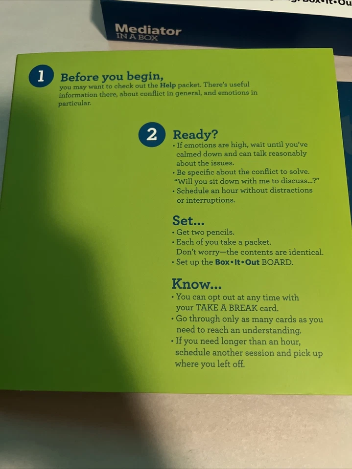 Rare Mediator In A Box Stop Arguing. Box.It.Out Activity Game For Conflict - Image 3 of 4