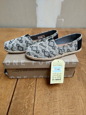 Paar flache Schuhe Ballerinas Damen Toms Gr. 38 Canvas