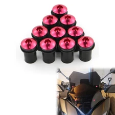 M5x16 Motorcycle Aluminum Windshield WindScreen Bolt Kit Fit For Honda Suzuki  