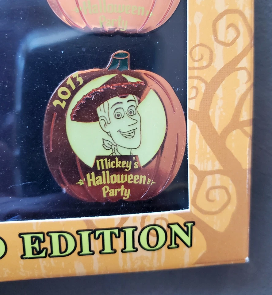 Disney Pin Mickey’s Halloween Party 2013 Calabaza Caja Juego de 4 Pines LE1000 NUEVO Foto 4 de 4