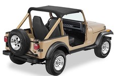 Bimini Bikini Top In Black Crush For 1976-1991 Jeep Wrangler Yj Cj7