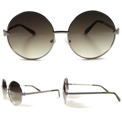 Womens Circle Round Stylish Designer Celebrity Retro Oversized Chic Sunglasses