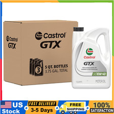 Castrol GTX 10W-40 Conventional Motor Oil 5Qt Pack of 3 for Cars & Trucks 21.97 per gallon