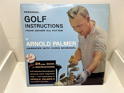 ARNOLD PALMER 1960's Golf Instruction Double LP Vinyl Record Album W/ Booklet