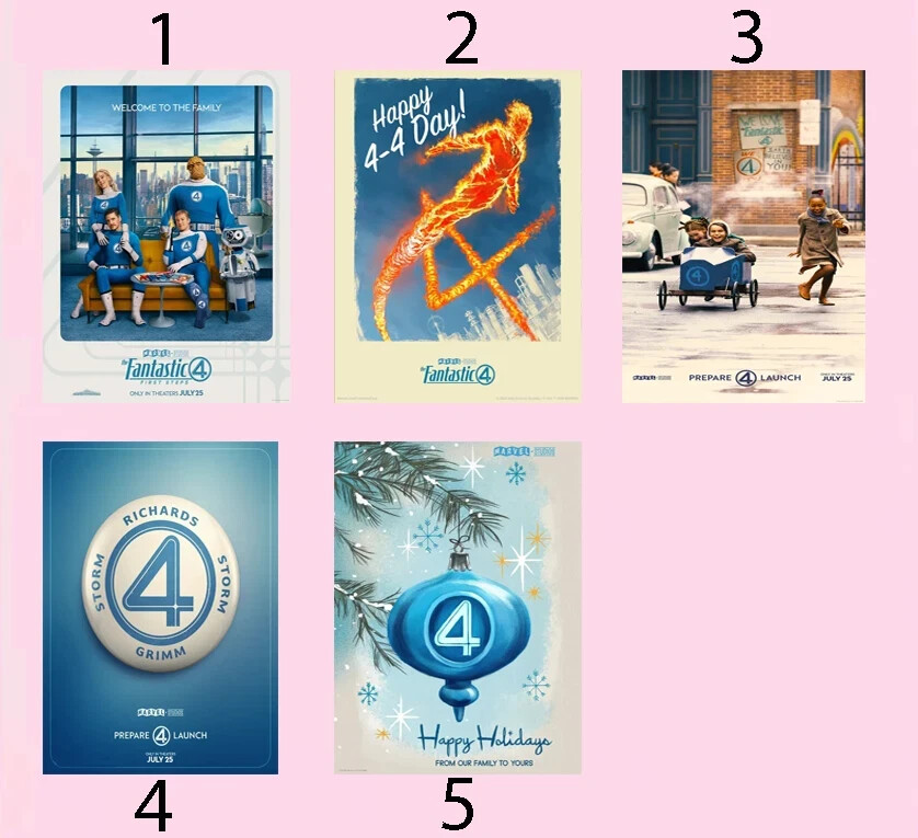 2025 The Fantastic Four First Steps Movie Poster, Wall Decor, No Frame
