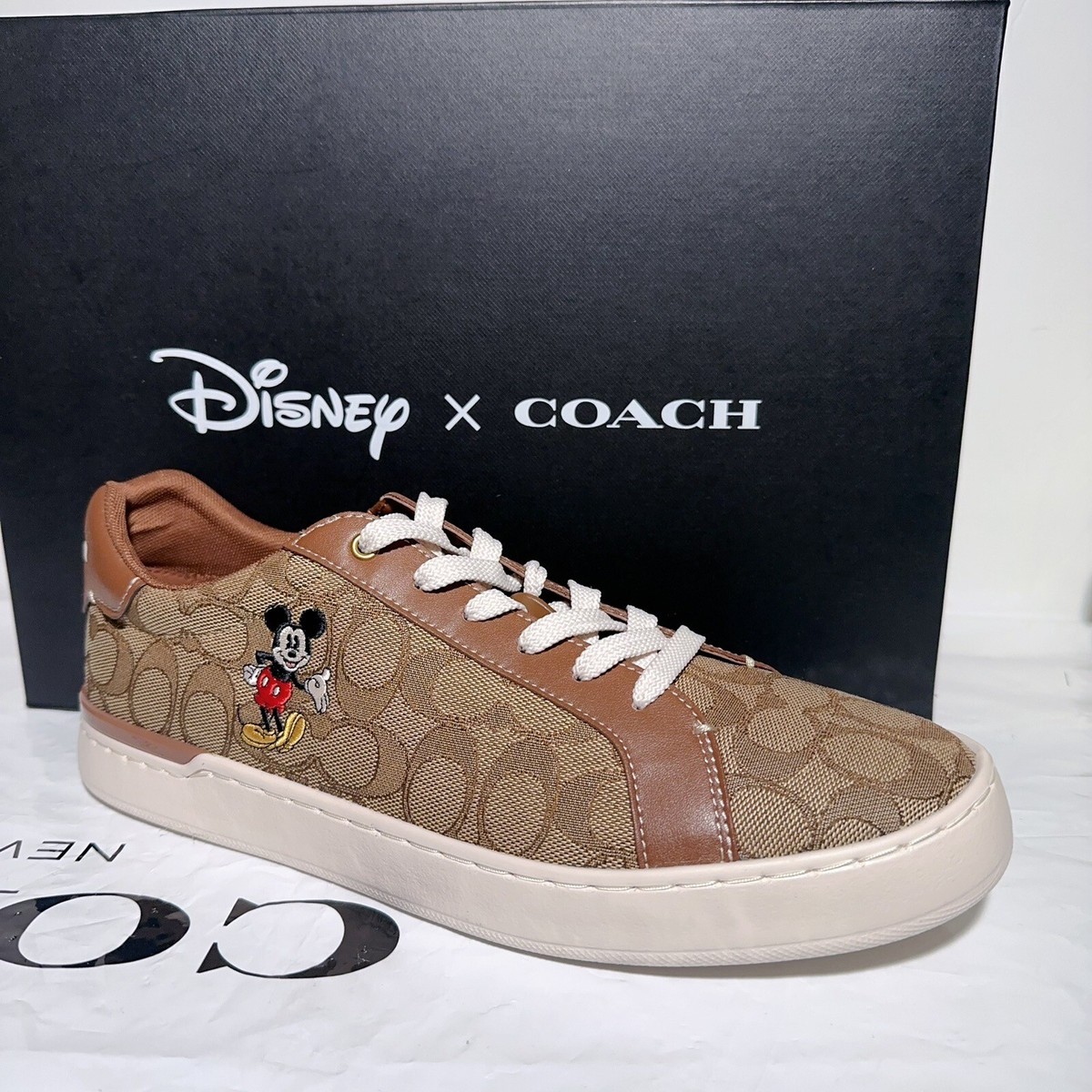 Disney X Coach MEN'S Clip Low Top Sneaker Mickey Mouse CN982 10D