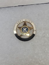 Kiwanis International Fort Myers Florida South 2003-2004 Badge Pin White Enamel