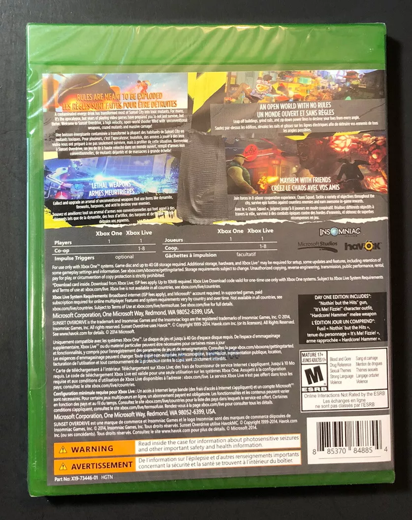 Jogo Físico Sunset Overdrive - Xbox One, Jogo de Videogame Xbox One Usado  94822463