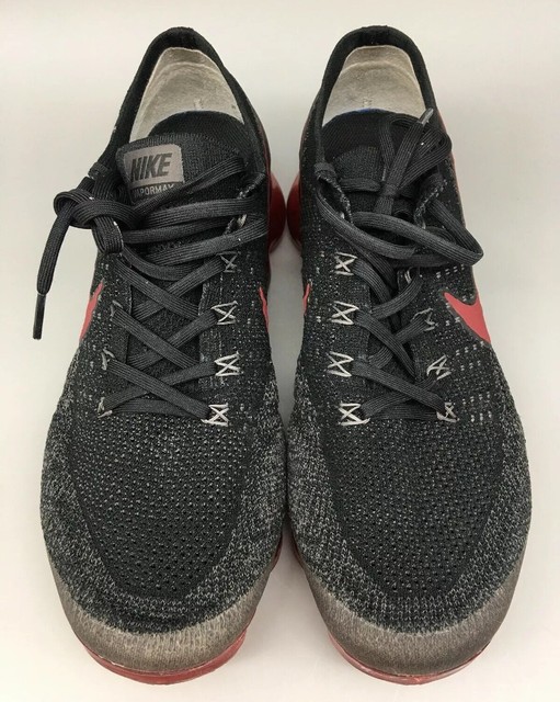vapormax flyknit black and red