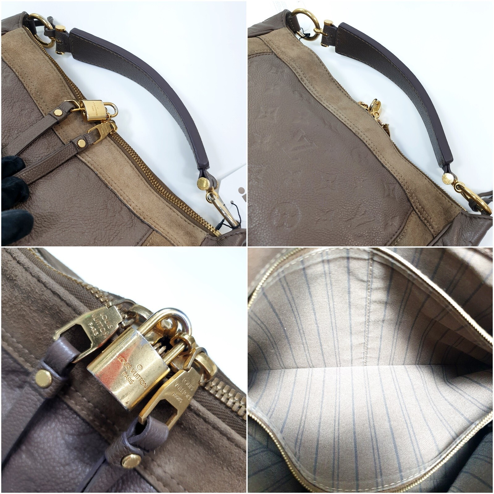 Auth Louis Vuitton Audacieuse PM Monogram Empreinte Aude M94176  