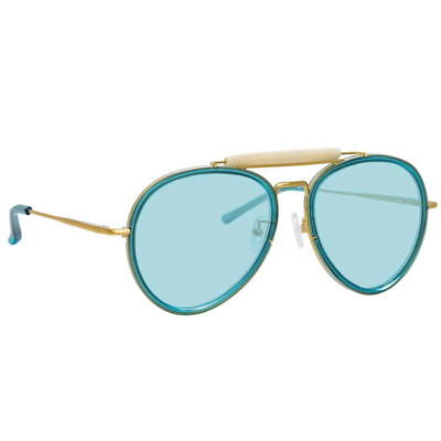 Dries Van Noten Damen Pilotenbrille blau DVN188C4SUN