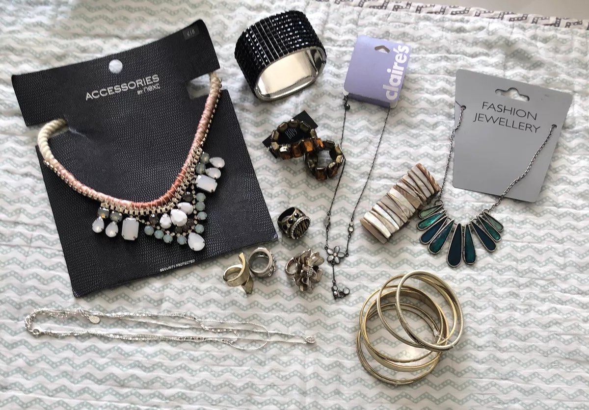 Bundle Of Costume Jewellery 12 Items 4 Necklaces 4 Rings 4