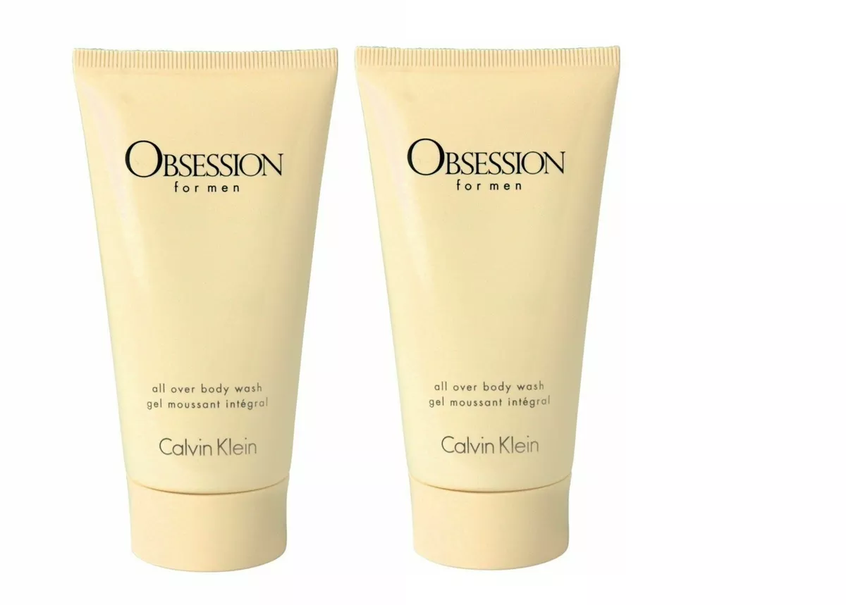 Calvin Klein Obsession All Over Body Wash Shower Gel for Men 2 X 3.4 OZ