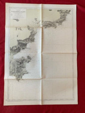 RARE- CARTE DE LA MARINE- COTE DE FRANCE - DU CAP CAMARAT AU CAP ROUX - 1897