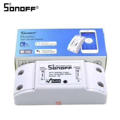 SONOFF BASIC SMART WIFI SWITCH COMPATIBLE WITH AMAZON ALEXA GOOGLE