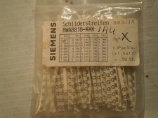 Partial Pack with 460 remaining: Siemens Labels Part No. 8WA8818-1AU