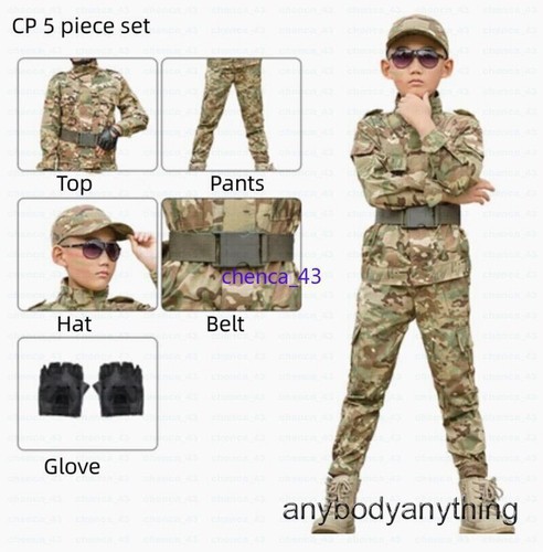 Children's Spring Autumn Camouflage Suit Special Forces Tactic Training Uniform - Picture 9 of 42