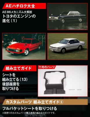 DeAGOSTINI Weekly TOYOTA SPRINTER TRUENO AE86 1/8 Scale No.71 from