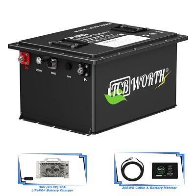 36V 105Ah Golf Cart Lithium LiFePO4 Battery 200A BMS Deep Cycle 10Years-Lifetime
