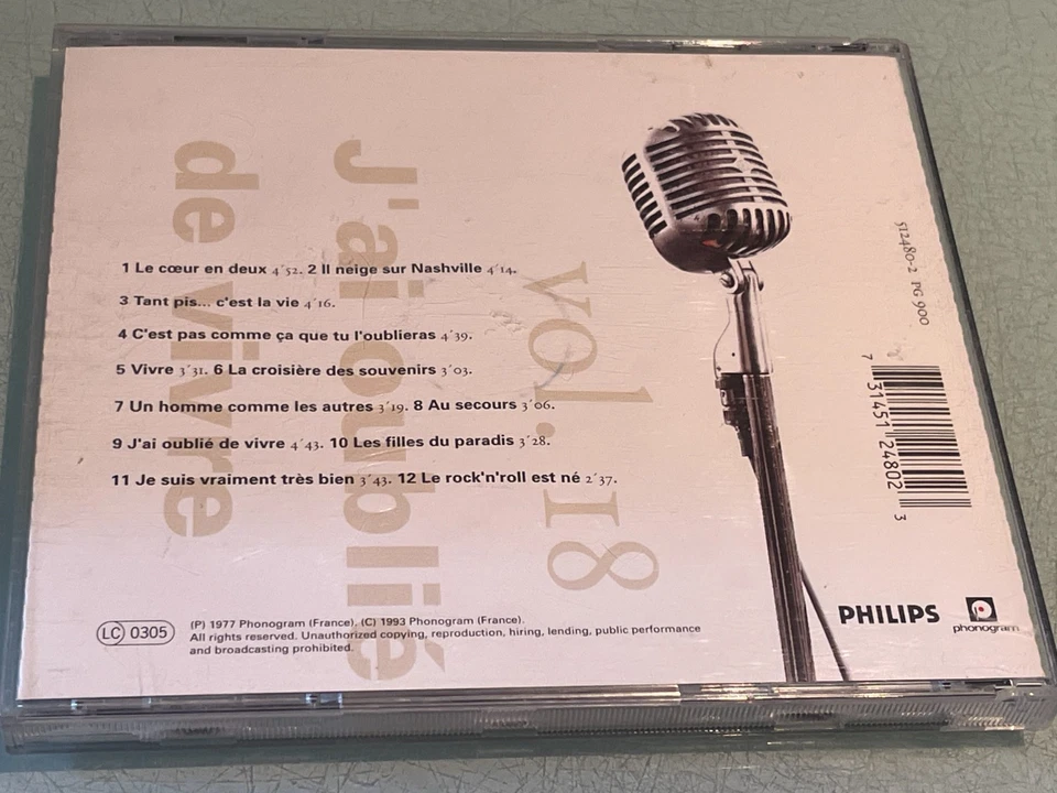 Johnny Hallyday - Vol. 18: J'ai Oublié De Vivre - CD Album - 1977 France - Image 2 of 4