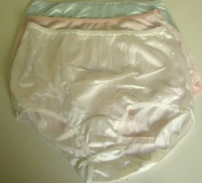3 Dixie Belle by Velrose Full cut Briefs Style 719 White Pink and Blue Size 5